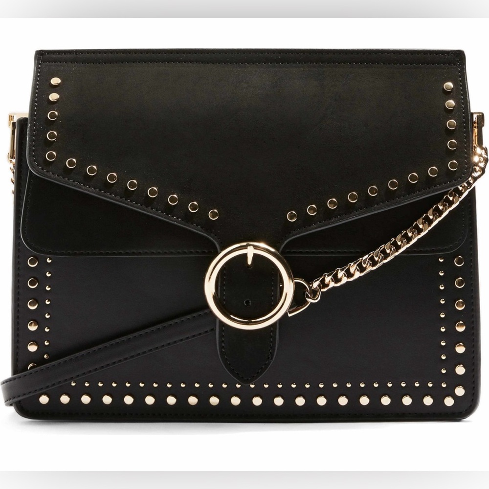 Topshop Peony Black Leather Suede
Mix Shoulder Bag